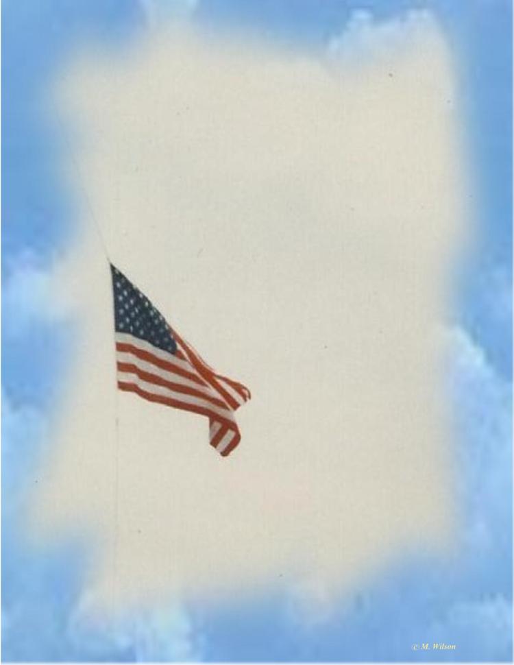 American Flag waving