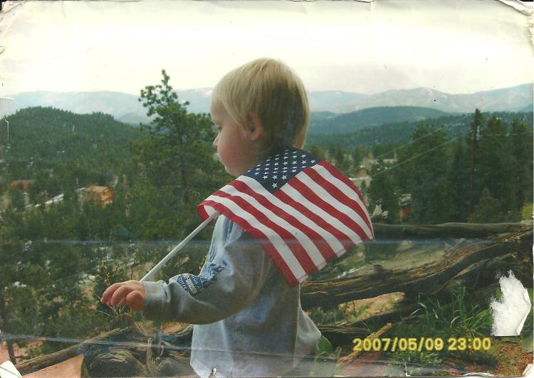 Little Boy with American Flag