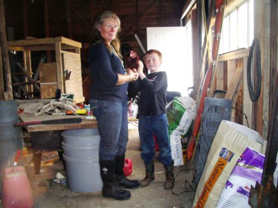 Gail Lee of Saratoga, Wyoming does ranch chores in her Chore boots from The Original Muck Boot Company.