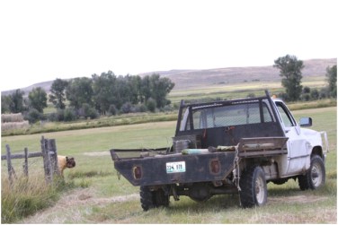 Rancher Albert Sommers fixes fence on his ranch in the Green River Valley of Wyoming. Fencing on ranching operations is a constant job.