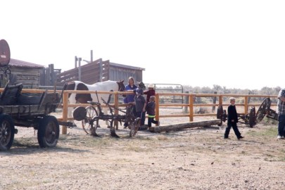 The Big Piney 4th Grade visits the Historic Sommers Ranch Homestead in Pinedale, Wyoming where they interacted with livestock