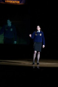 Giving my Retiring Address at the 2006 Wyoming FFA Convention