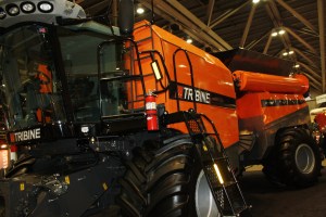 The "Tribine" was one of the biggest hits at Ag Connect this year. This new innovation is a combine that also holds 1,000 bushels of grain (enough to fill a semi trailer).