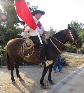 Hausa (cowboy) between Valparaiso and Santaigo, Chile
