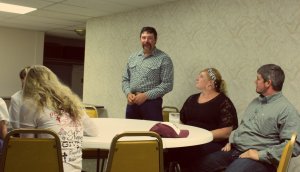 Before the meeting started, interested youth introduced themselves to the group. 